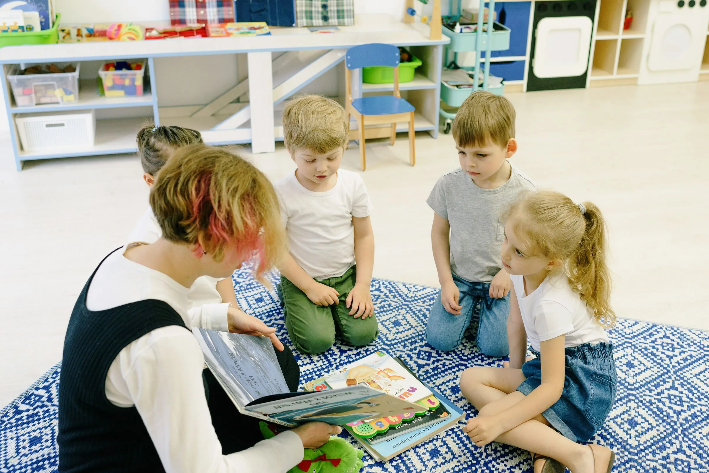 A phonics and reading session