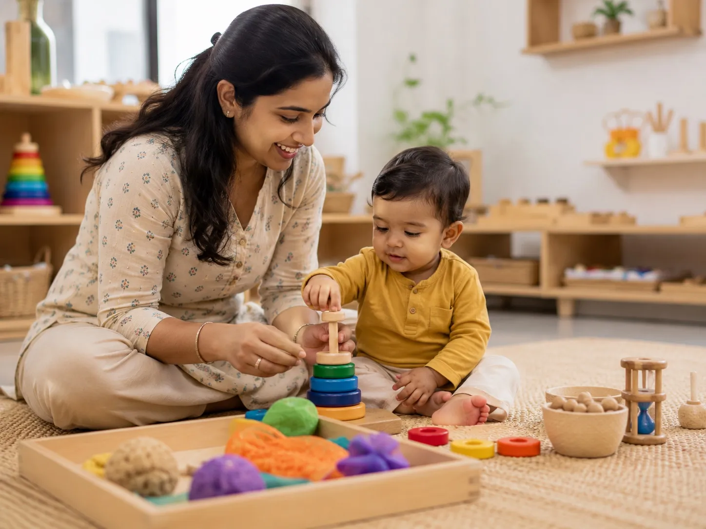 Children in the Moms & Toddlers programme at Smart Kids